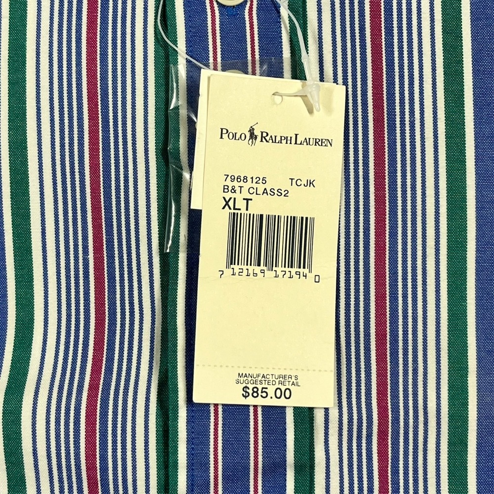 Polo Ralph Lauren Westerton Button Up Shirt Men's XLT Rainbow Striped Pride Prep - Picture 5 of 13